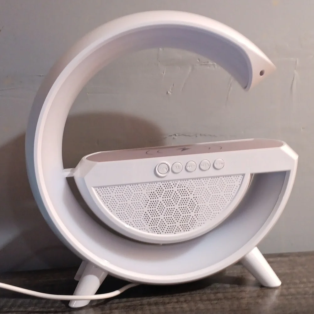 Desk Versatile Lit Lamp with Wireless Charger, Mood Lighting with Bluetooth